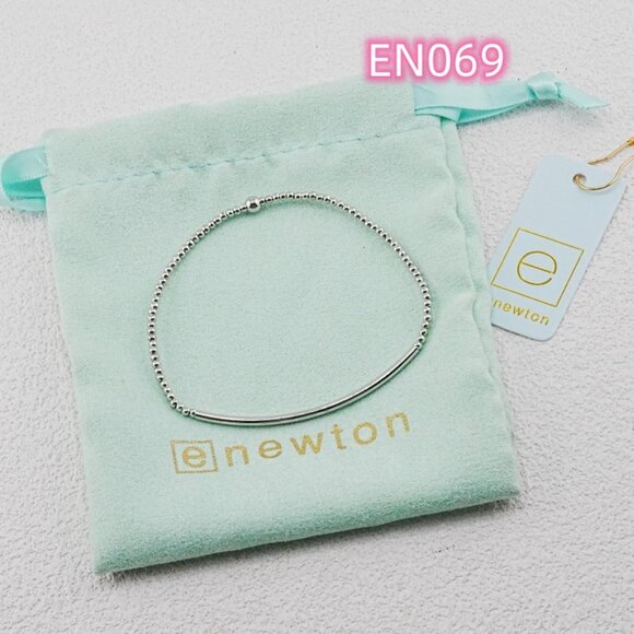 Enewton Platinum Curved Tube Bead Bracelet - Picture 3 of 4